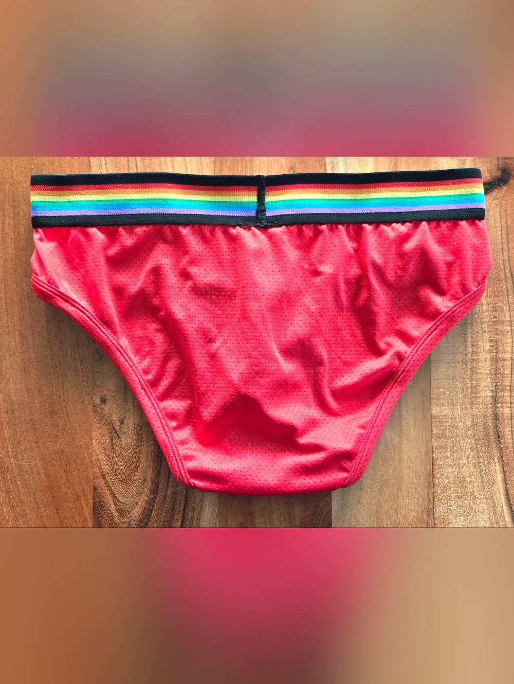 Barcode Mens Red Pride Briefs - Picture 2 of 2